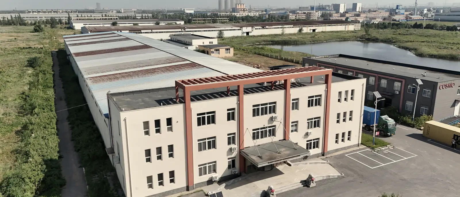 Aerial view of the Angel Musical facility